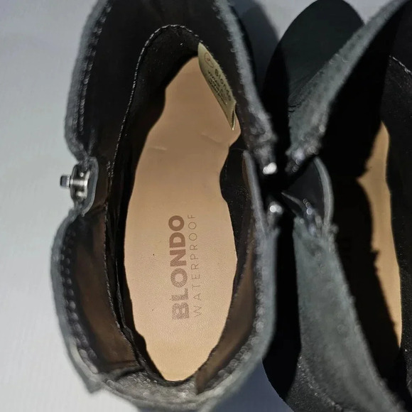NEW Blondo Vivian Ankle Bootie Womens 6.5 Black Suede Waterproof Western Casual - Picture 10 of 13
